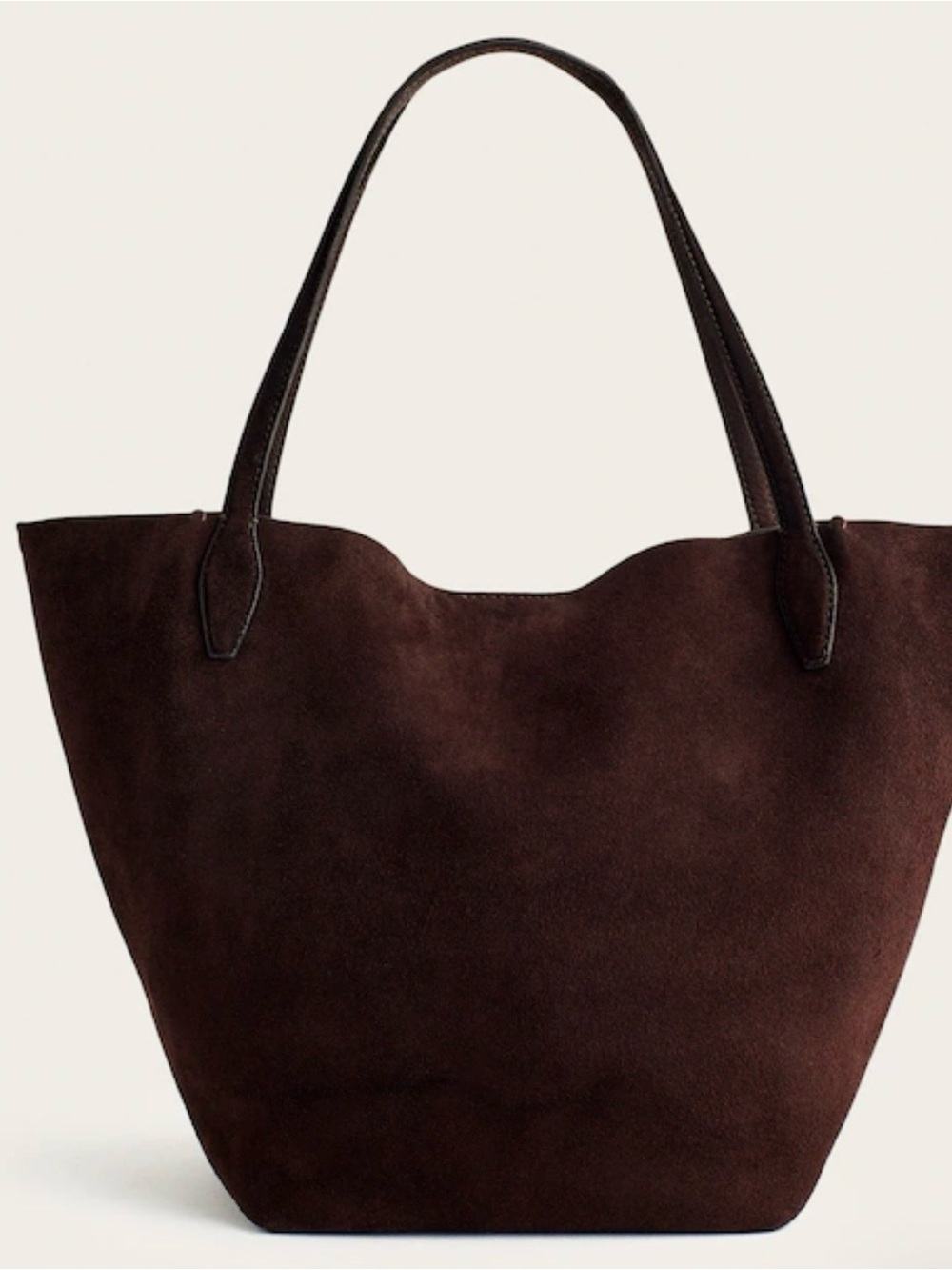 Madewell Brown Suede Shoppers Tote Shoulder Bag